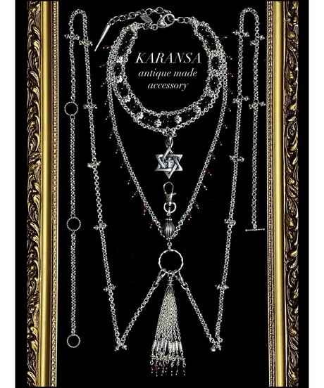 KARANSA/カランサ　KN524　ダビデの星・ガーネット＆オニキス