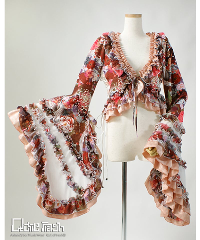 キューティーフラッシュ　ドラゴン模様フリルクロップトップ キューティーフラッシュドラゴン模様フリルクロップトップ