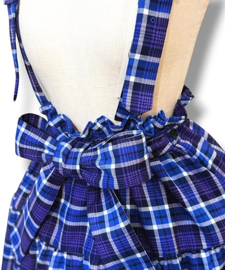 Perla nell' ostrica　125045-4   Clio Skirt 　 ーChecked Ver.ー   （Blue）