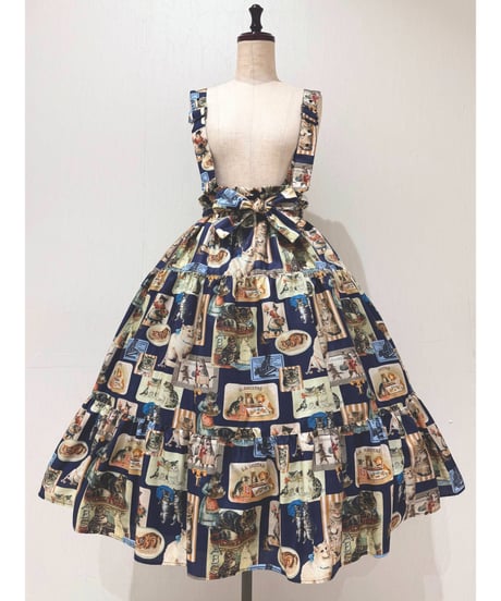 Perla nell' ostrica　125045-2 Vintage Cat Skirt（Blue）