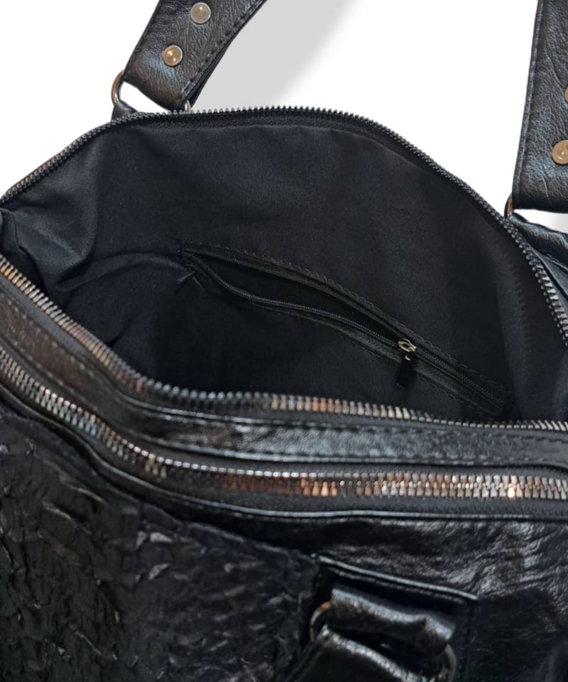 h.NAOTO/エイチ・ナオト dragon leather shoulder bag | A