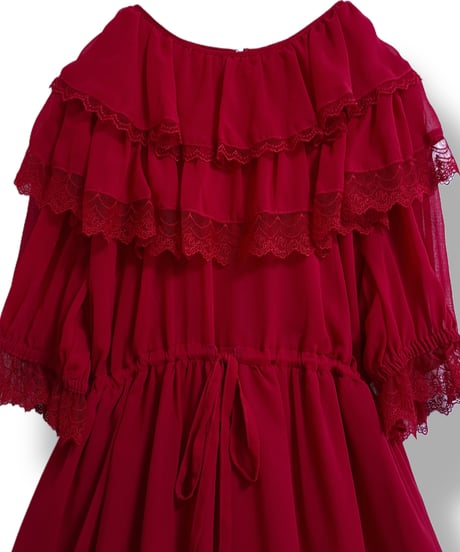 Perla nell' ostrica　125046-3　Thaleia one-piece dress（Red）