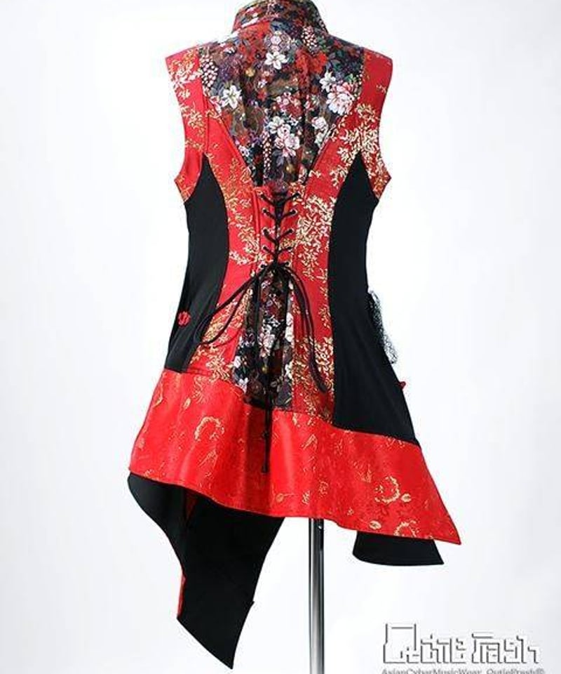 QutieFrash/キューティーフラッシュ 9891-OP 胸開きチャイナチュニック