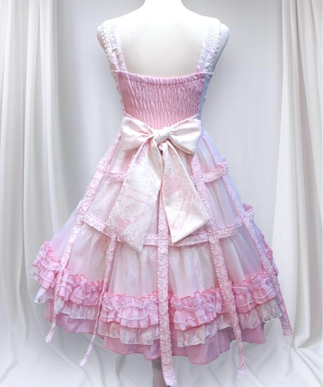 h.NAOTO/エイチ・ナオト　Sweet Strawberry Alice Bird Cage Dress【M/Lサイズ】