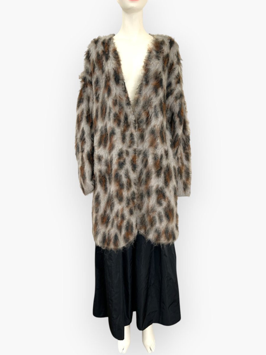 4298 SHIZUKA KOMURO レオパードニットロングカーディガン [555-9801