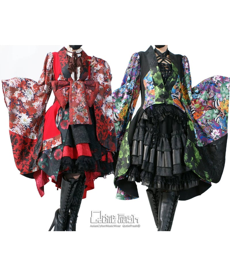 QutieFrash/キューティーフラッシュ 9911-CD サイドロング着物カーデ