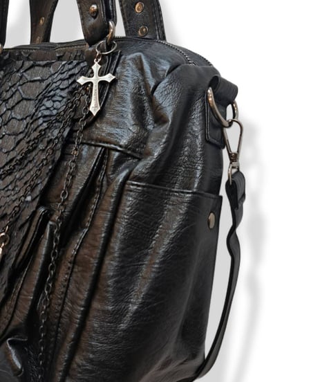 h.NAOTO/エイチ・ナオト　dragon leather shoulder bag