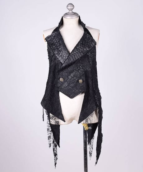 h.NAOTO/エイチ・ナオト　Dragon Leather Vest / L