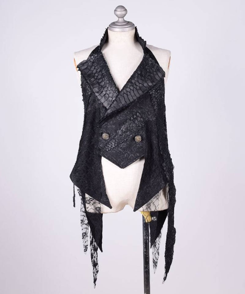 h.NAOTO/エイチ・ナオト Dragon Leather Vest / L | Arcob