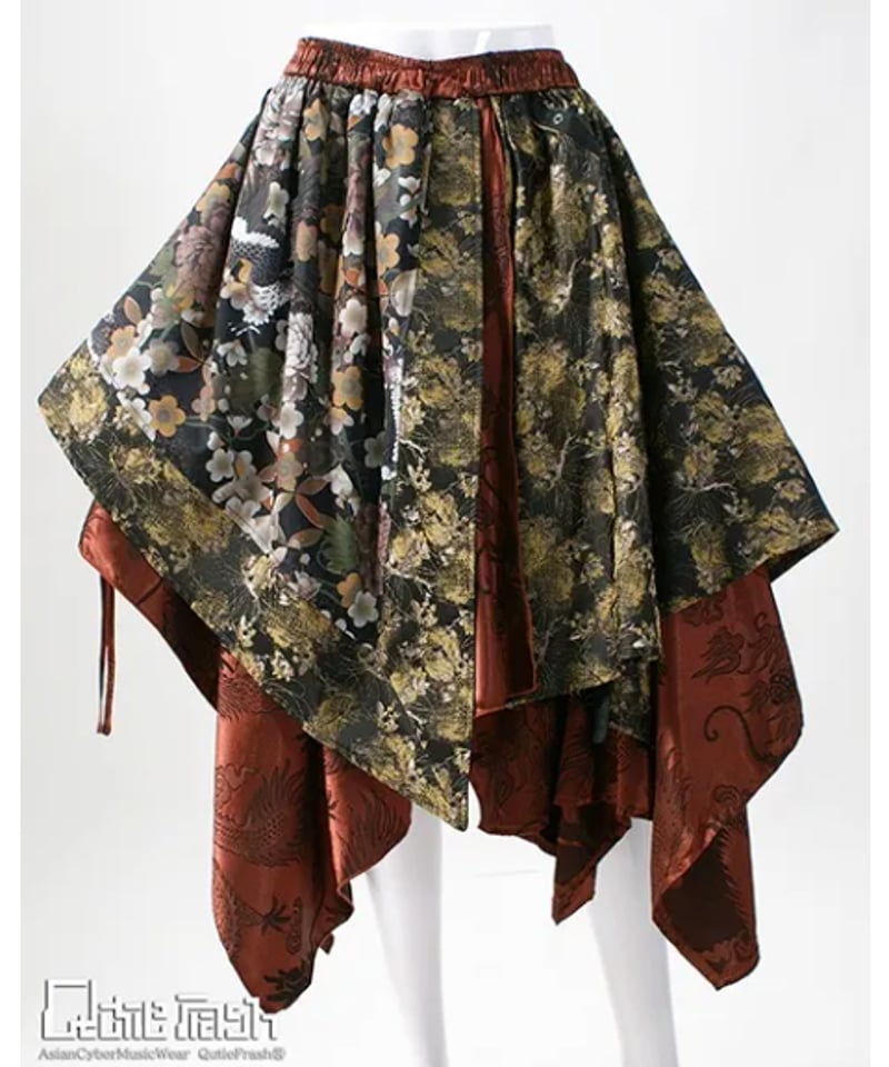 QutieFrash/キューティーフラッシュ 9761-SK 和柄アシメラップスカート  