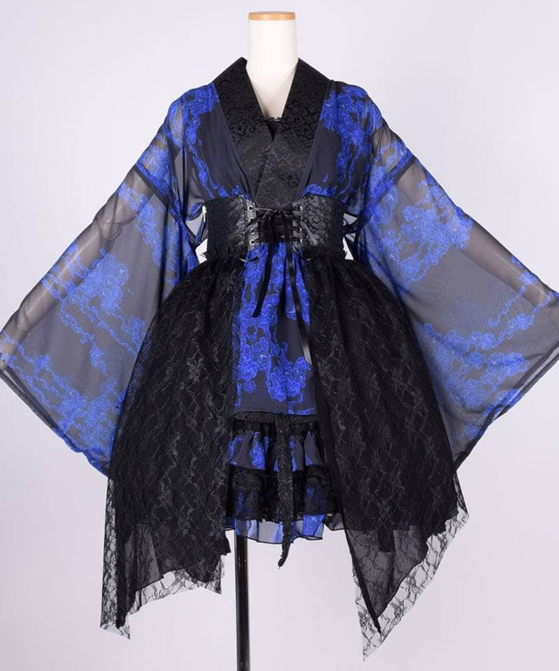 h.NAOTO/エイチ・ナオト Blue Bloody Rose Bird Cage Dres