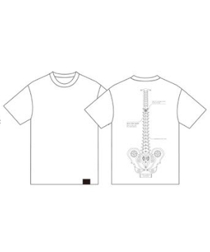 D/3/ディースリー 『背骨Tシャツ』（white） | Arcobaleno Magia o