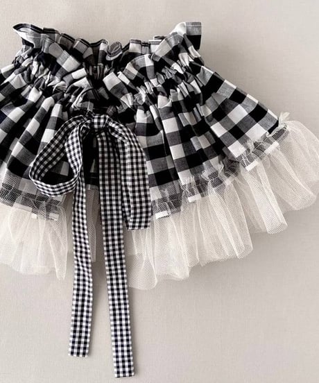 DRESS ME/ドレスミー　つけ襟 GINGHAM(BK)