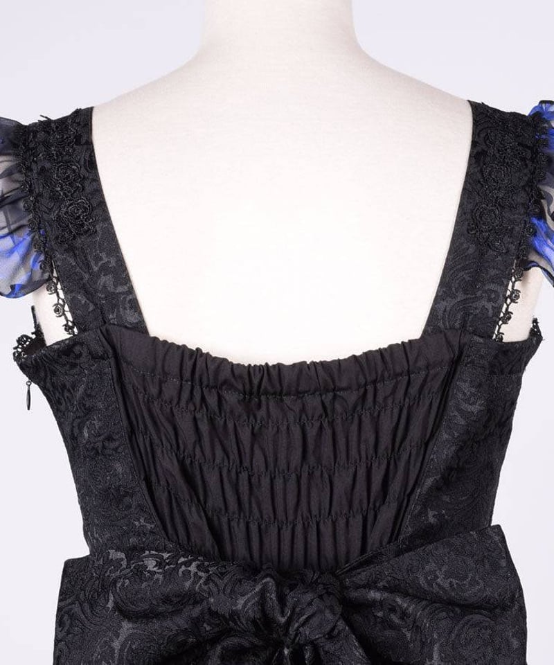 h.NAOTO/エイチ・ナオト Blue Bloody Rose Bird Cage Dres