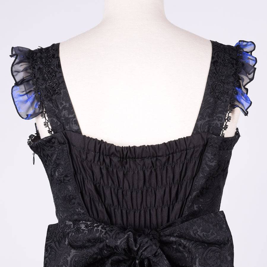 エイチナオトフリル鳥籠ワンピース　ブルーローズ h.NAOTO/エイチ・ナオト Blue Bloody Rose Bird Cage Dres
