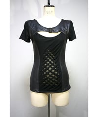 PRESENCE！/プレゼンス　261A125C　前ヨークにバックルが付いた半袖Tシャツ