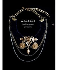 KARANSA/カランサ　KN-539 《ビザンティン宮殿・ベルベット》 ネックレス＆ブローチ2way