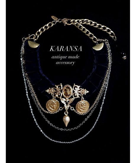 KARANSA/カランサ　KN-539 《ビザンティン宮殿・ベルベット》 ネックレス＆ブローチ2way