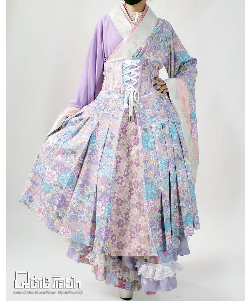 Qutie Frash キューティーフラッシュ リボン帯コルセット紫