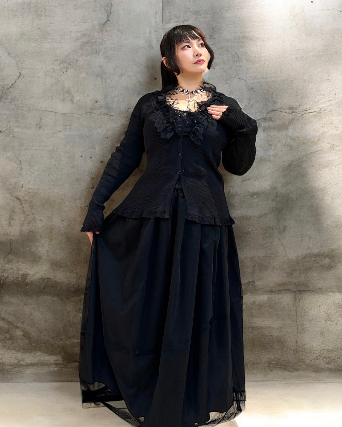 4298 SHIZUKA KOMURO ペールリブニットカーディガン[551-980092]*