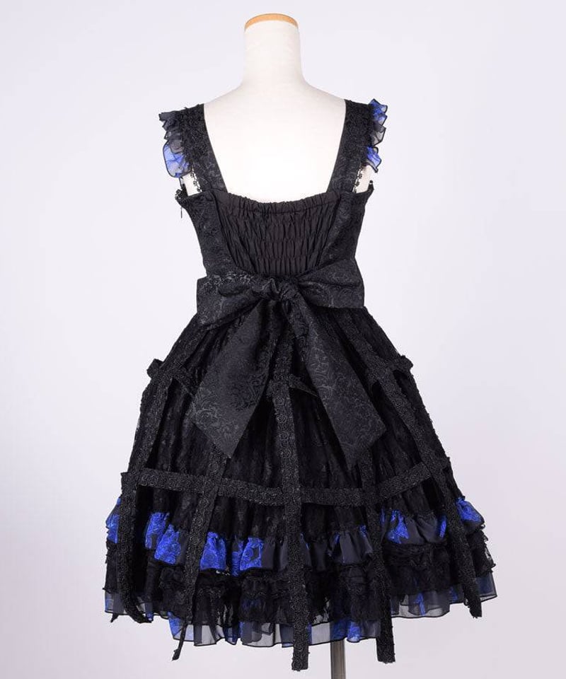 h.NAOTO/エイチ・ナオト Blue Bloody Rose Bird Cage Dres