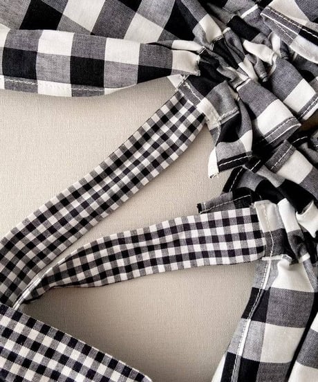 DRESS ME/ドレスミー　つけ襟 GINGHAM(BK)