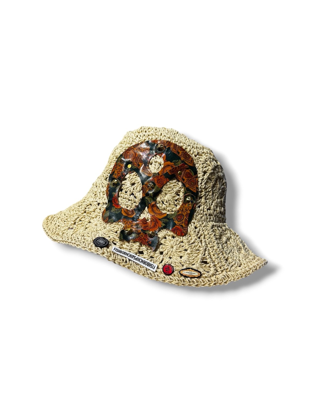 Fish Born Chips/フィッシュボーンチップス skull leatherart S