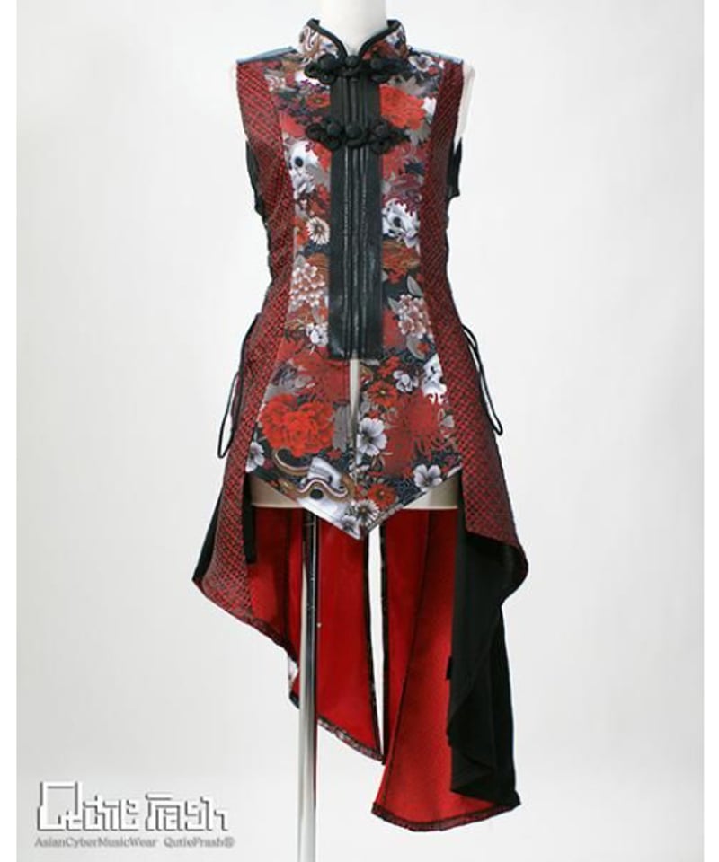 キューティーフラッシュチャイナチュニック着物袖赤