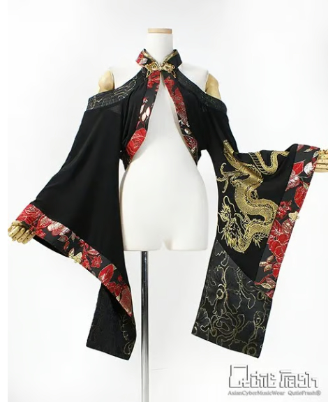 キューティーフラッシュ　オフショル着物カーデ QutieFrash/キューティーフラッシュ 9896-CD チャイナオフショル着物