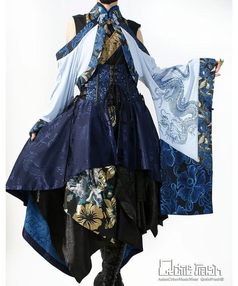 QutieFrash/キューティーフラッシュ 9896-CD チャイナオフショル着物