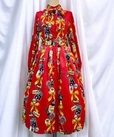 Perla nell' ostrica　Tipsy Ribbon one-piece（Red）Lサイズ