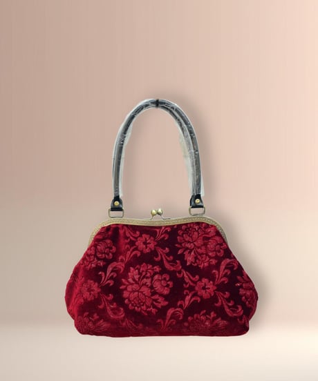 neko koma/ネココマ　ロゼット付がま口Bag