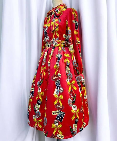 Perla nell' ostrica　Tipsy Ribbon one-piece（Red）Lサイズ