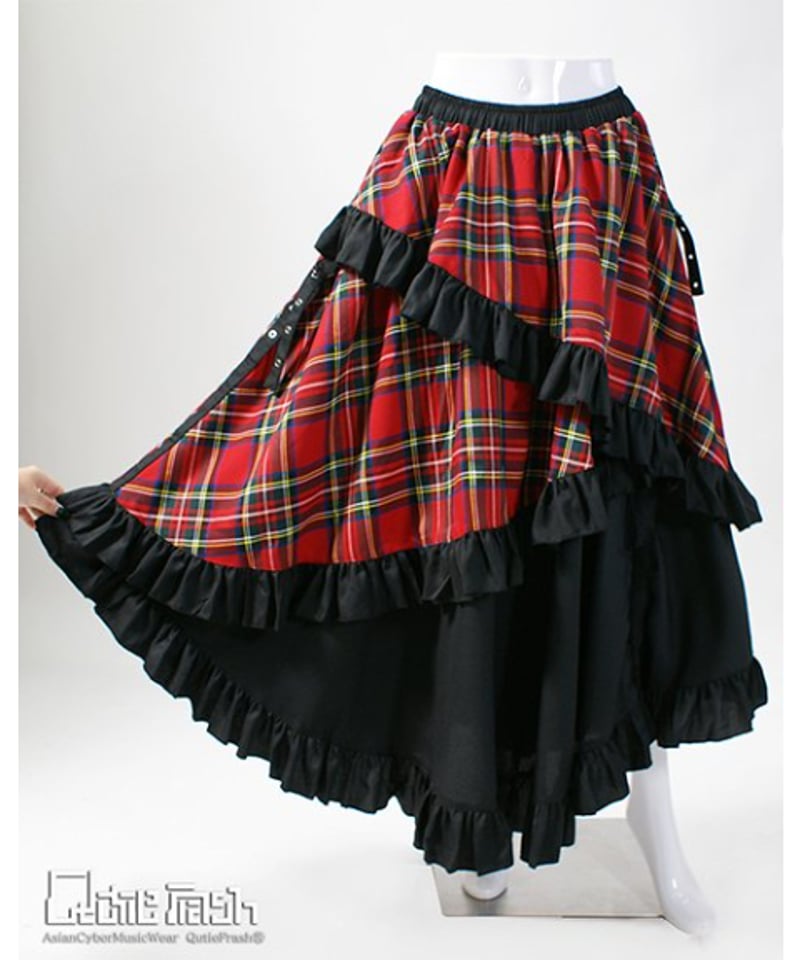 RT-143711 キューティーフラッシュ 和柄ロングスカート レッド 新作