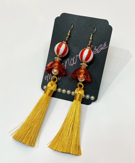 mignardises/ミニャルディーズ　シノワズリピアス(ｍ4-1)