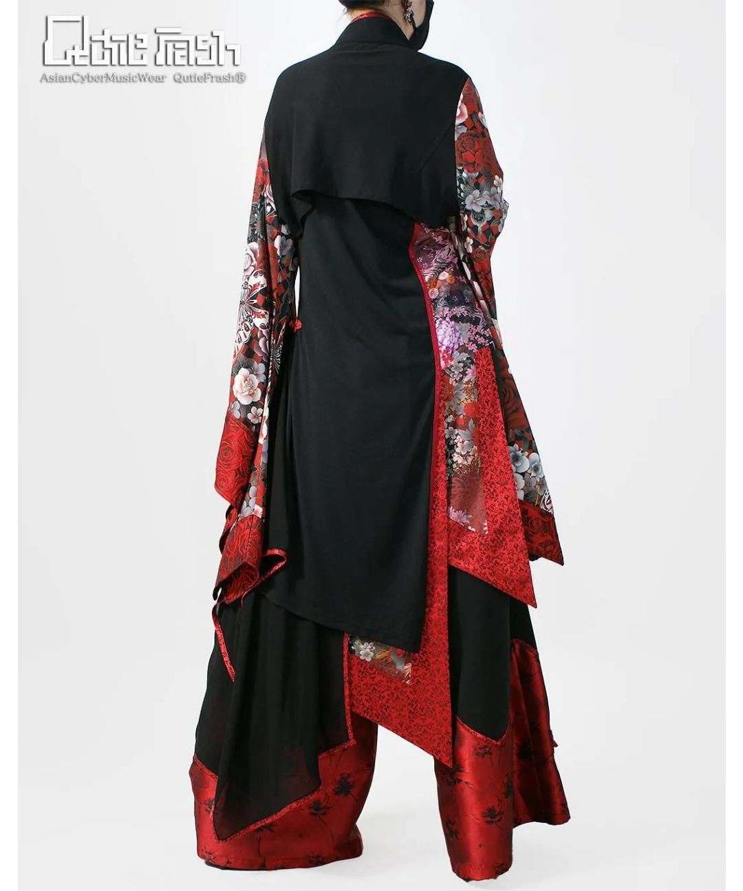 QutieFrash 和柄チャイナチュニック QutieFrash 和柄チャイナチュニック