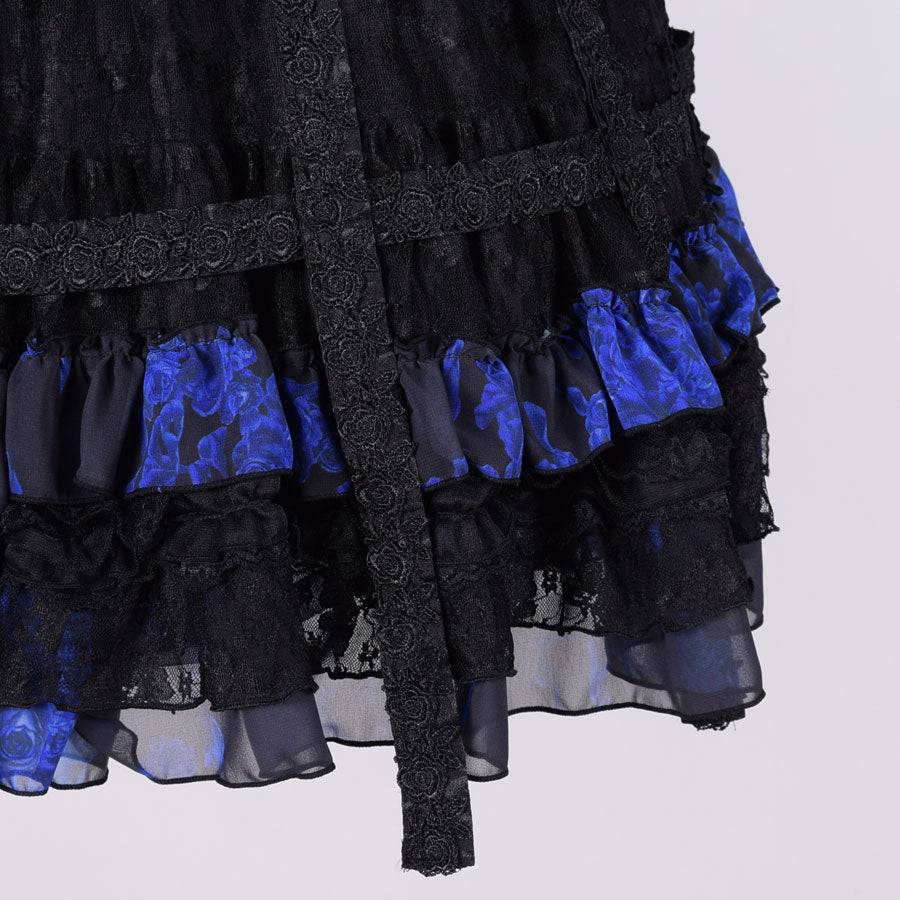 h.NAOTO/エイチ・ナオト Blue Bloody Rose Bird Cage Dres