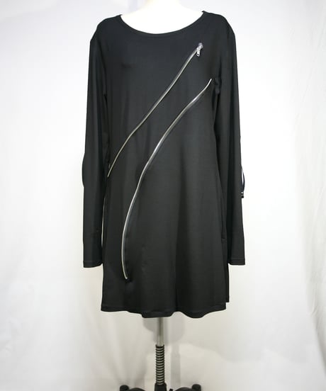 PRESENCE！/プレゼンス  251A111CーA　逆開のダブルジッパーつきロングTシャツ