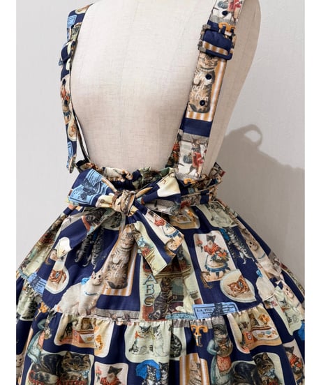 Perla nell' ostrica　125045-2 Vintage Cat Skirt（Blue）