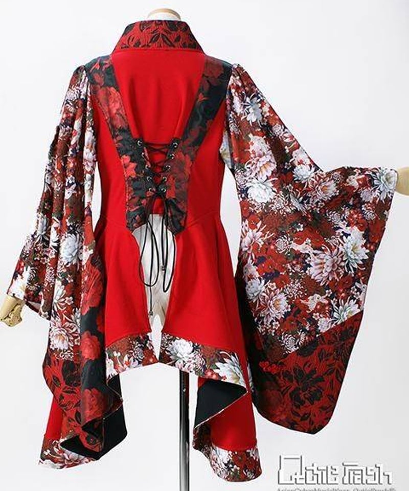 QutieFrash/キューティーフラッシュ9911-CD サイドロング着物カーデ