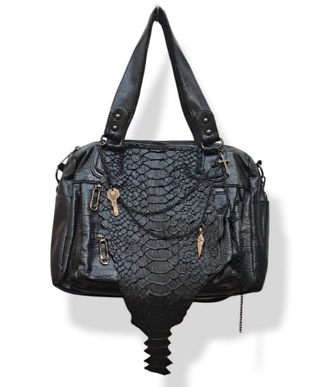 h.NAOTO/エイチ・ナオト　dragon leather shoulder bag