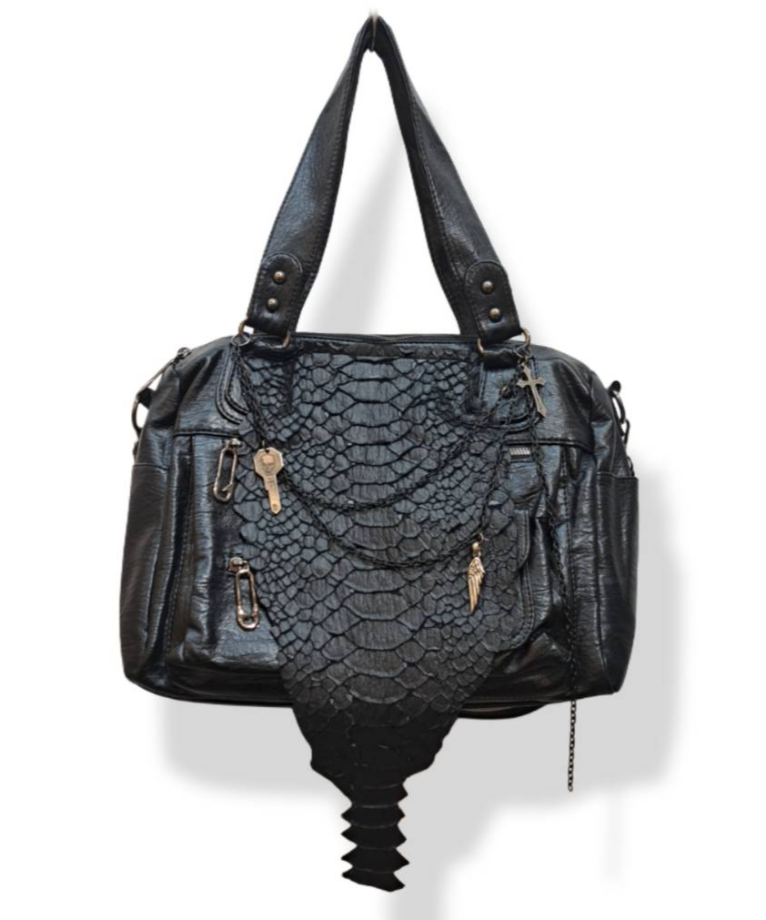 h.NAOTO/エイチ・ナオト dragon leather shoulder bag | A