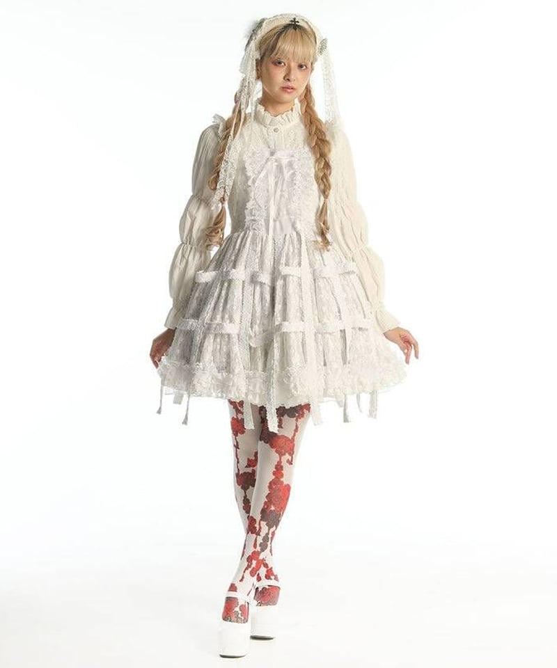 h.NAOTO/エイチ・ナオト White Rose Bird Cage Dress (Whi