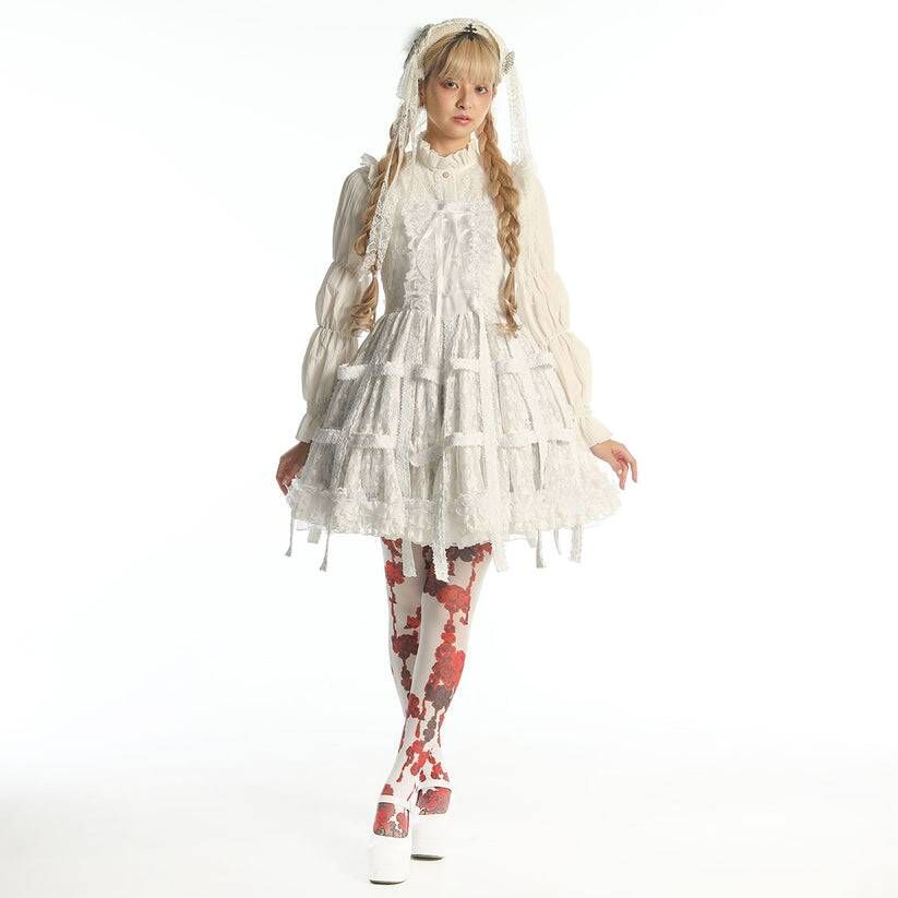 h.NAOTO/エイチ・ナオト White Rose Bird Cage Dress (Whi h.NAOTO