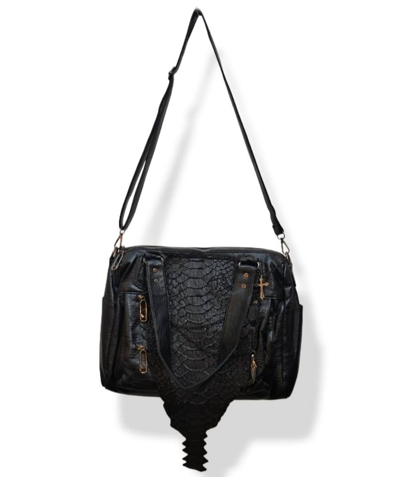 h.NAOTO/エイチ・ナオト dragon leather shoulder bag | A