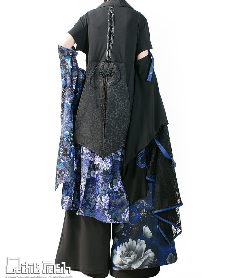 お値下げQutieFlash キューティーフラッシュ 和柄ワイドパンツ ブラック 渋すぎるラップ付き和柄ワイドパンツ入荷(☆∀☆) | QutieFrash-info