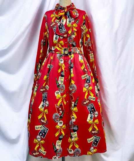 Perla nell' ostrica　Tipsy Ribbon one-piece（Red）Lサイズ
