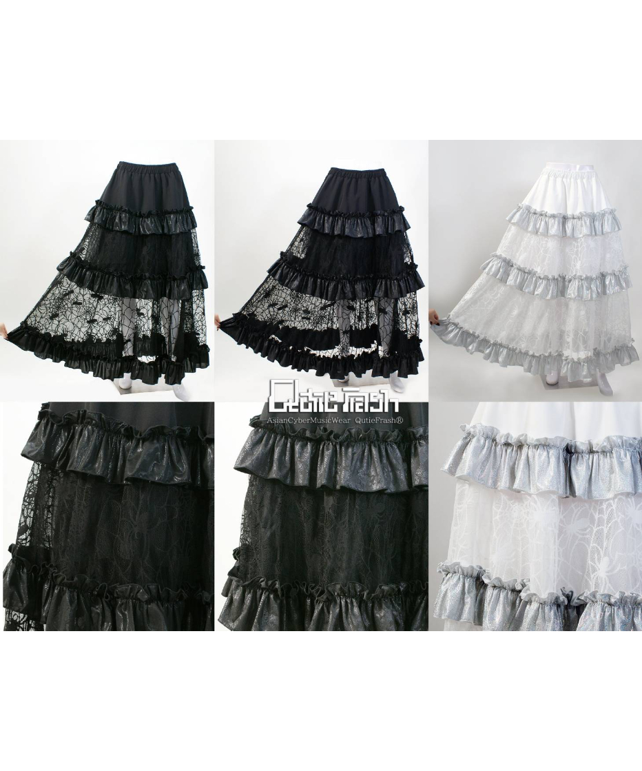 QutieFrash/キューティーフラッシュ 9791-SK 蜘蛛メッシュロング QutieFrash/キューティーフラッシュ 9791-SK 蜘蛛メッシュロング