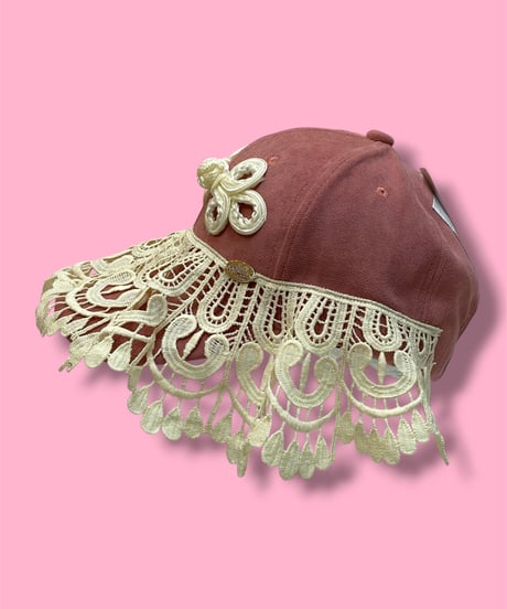 mother's made/マザーズメイド　602801 レースキャップ(ピンク×アイボリー)