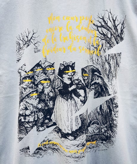 SANATORIUM/サナトリウム　SR308 スノーホワイトTシャツ(ブルーグレー)